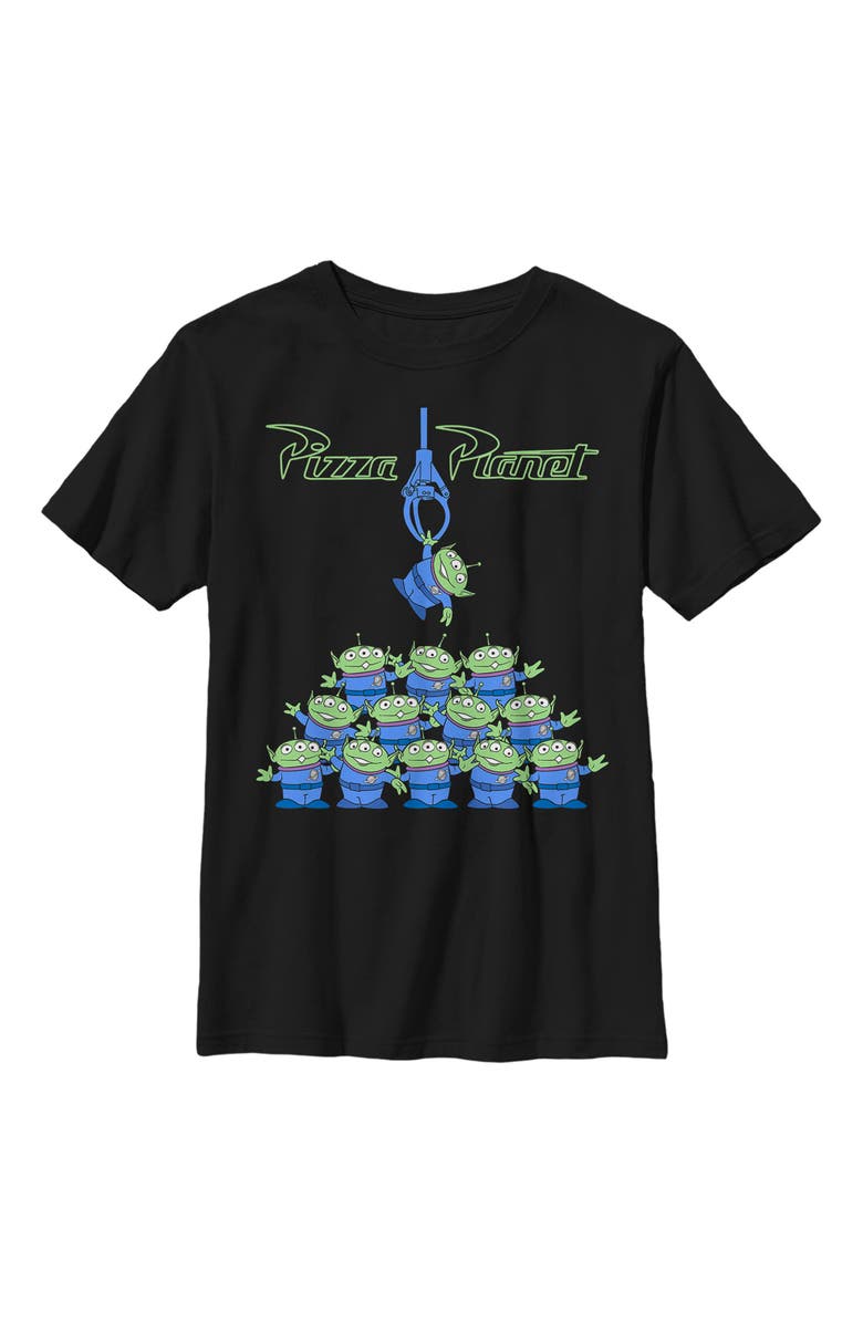 Toy Story Boy's Toy Story Pizza Planet Alien Claw Pile Graphic T-Shirt, Main, color, Black