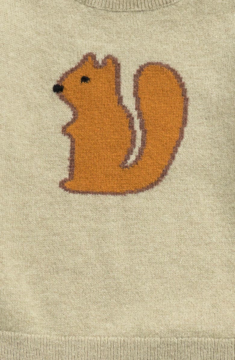 Bonpoint Kids' Intarsia Squirrel Merino Wool Sweater, Alternate, color,