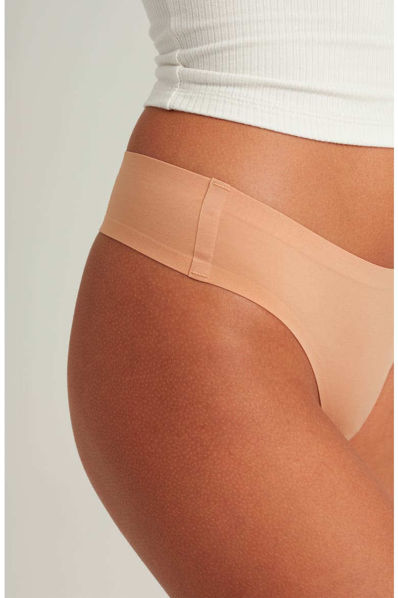 Seamless Thong, Alternate, color, BEIGE