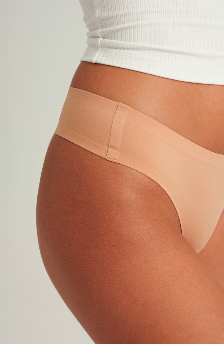 Saalt Seamless Thong, Alternate, color, Beige