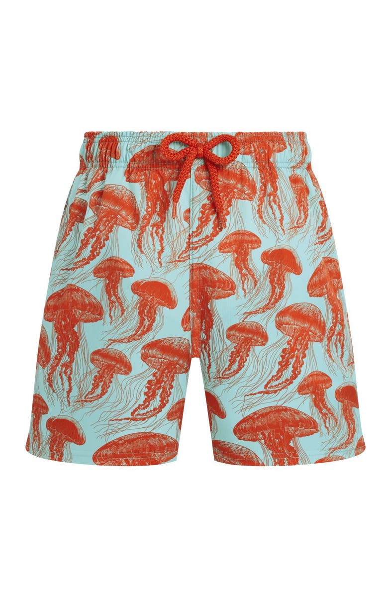 Vilebrequin Boys Stretch Swim Trunks Jellyfish Dance, Main, color, Caribbean
