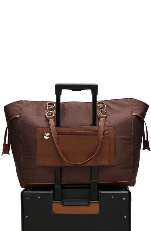 Elle Eleganza 32l Monogram Weekender Tote Bag In Brown