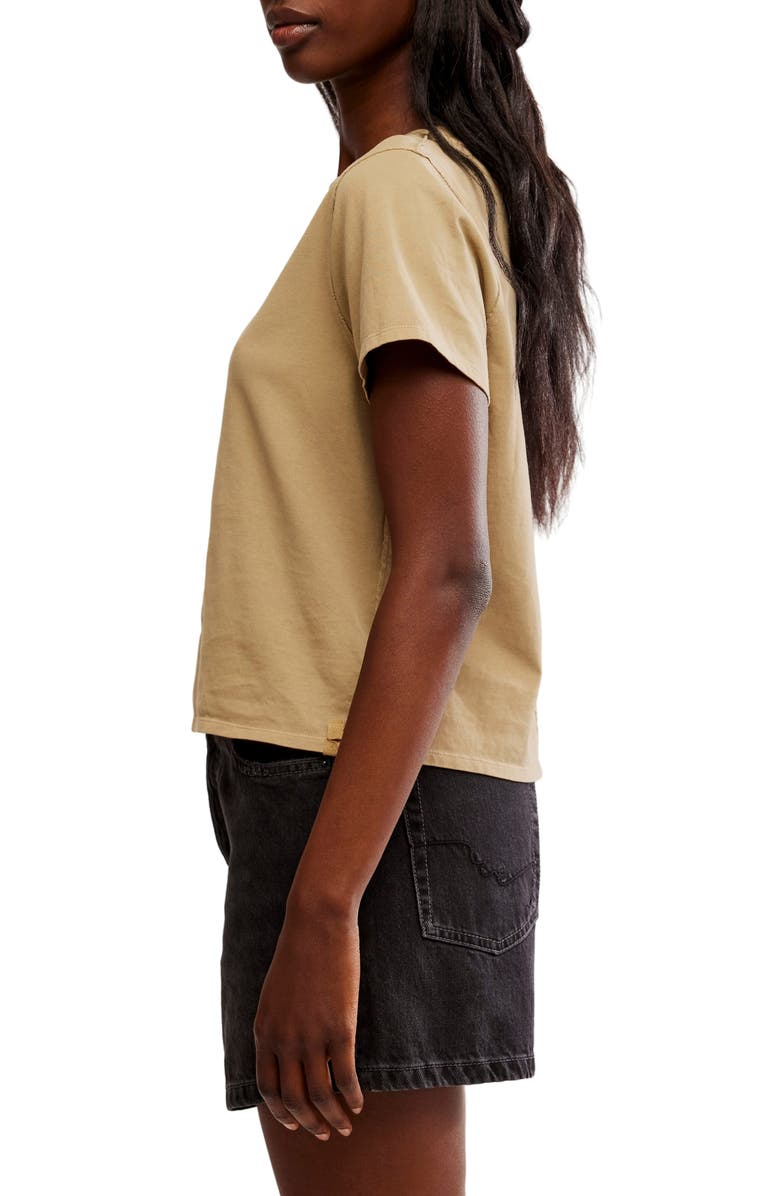 Free People Everyday Cotton T-Shirt, Alternate, color, Oat Latte