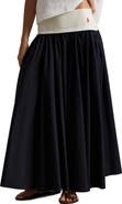 Polo Ralph Lauren Mixed Media Cotton Poplin Maxi Skirt