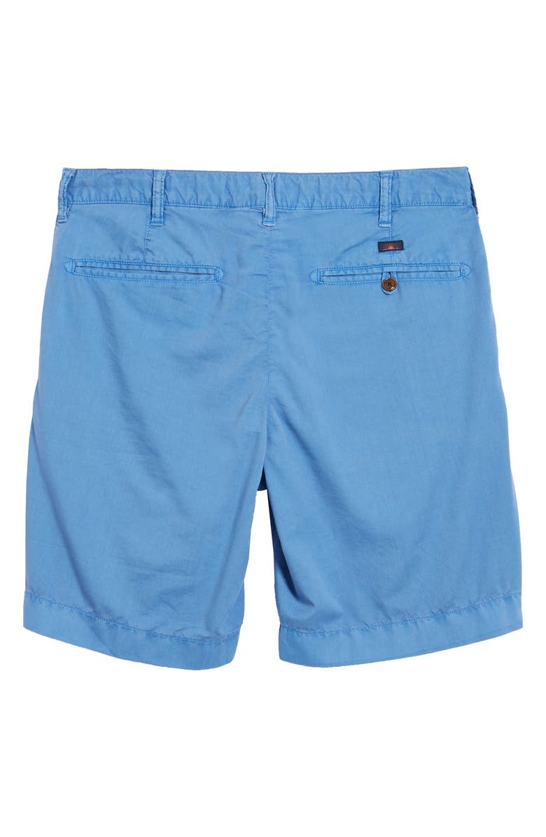 Faherty Cloud Cotton Harbor Flat Front Shorts, Alternate, color, Faded Cobalt