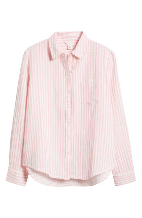 Casual Gauze Button-Up Shirt