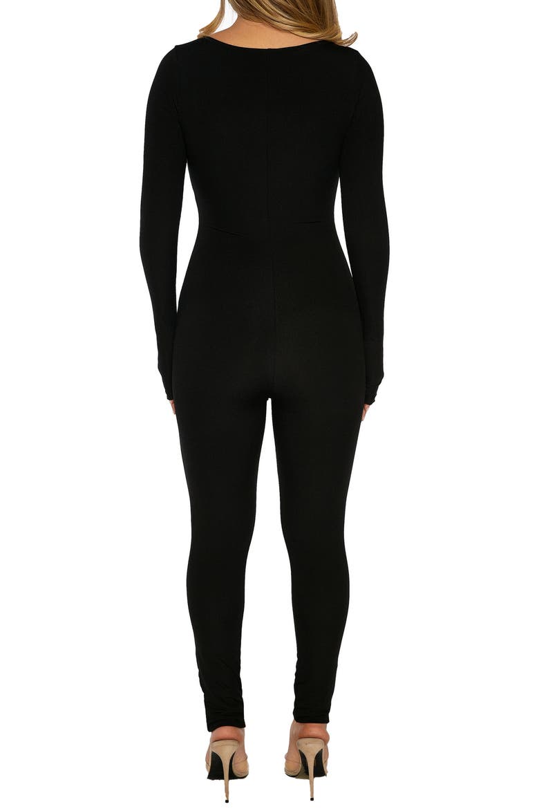 Long Sleeve Jumpsuit, Alternate, color, BLACK