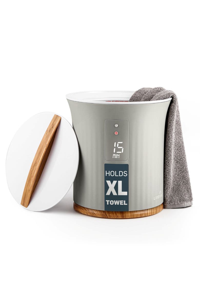 Live Fine Small Bucket Style Towel Warmer, Main, color, Grey