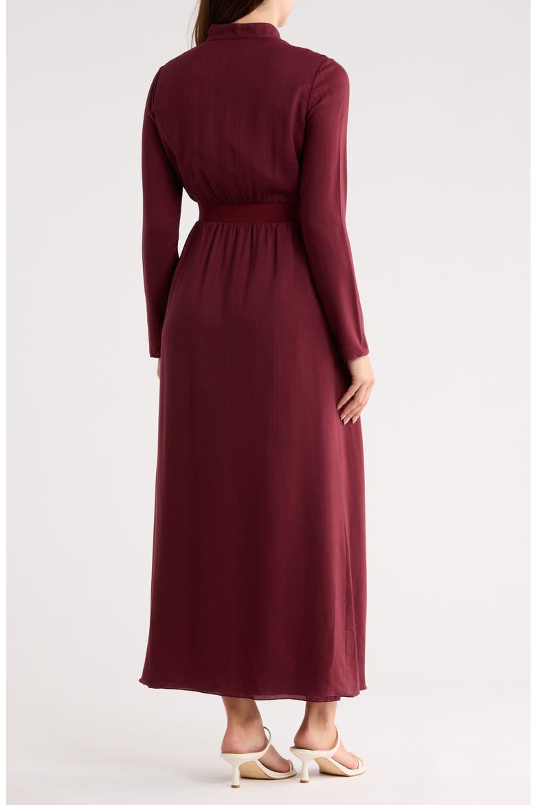 Stripe Wool Maxi Dress, Alternate, color, BURGUNDY