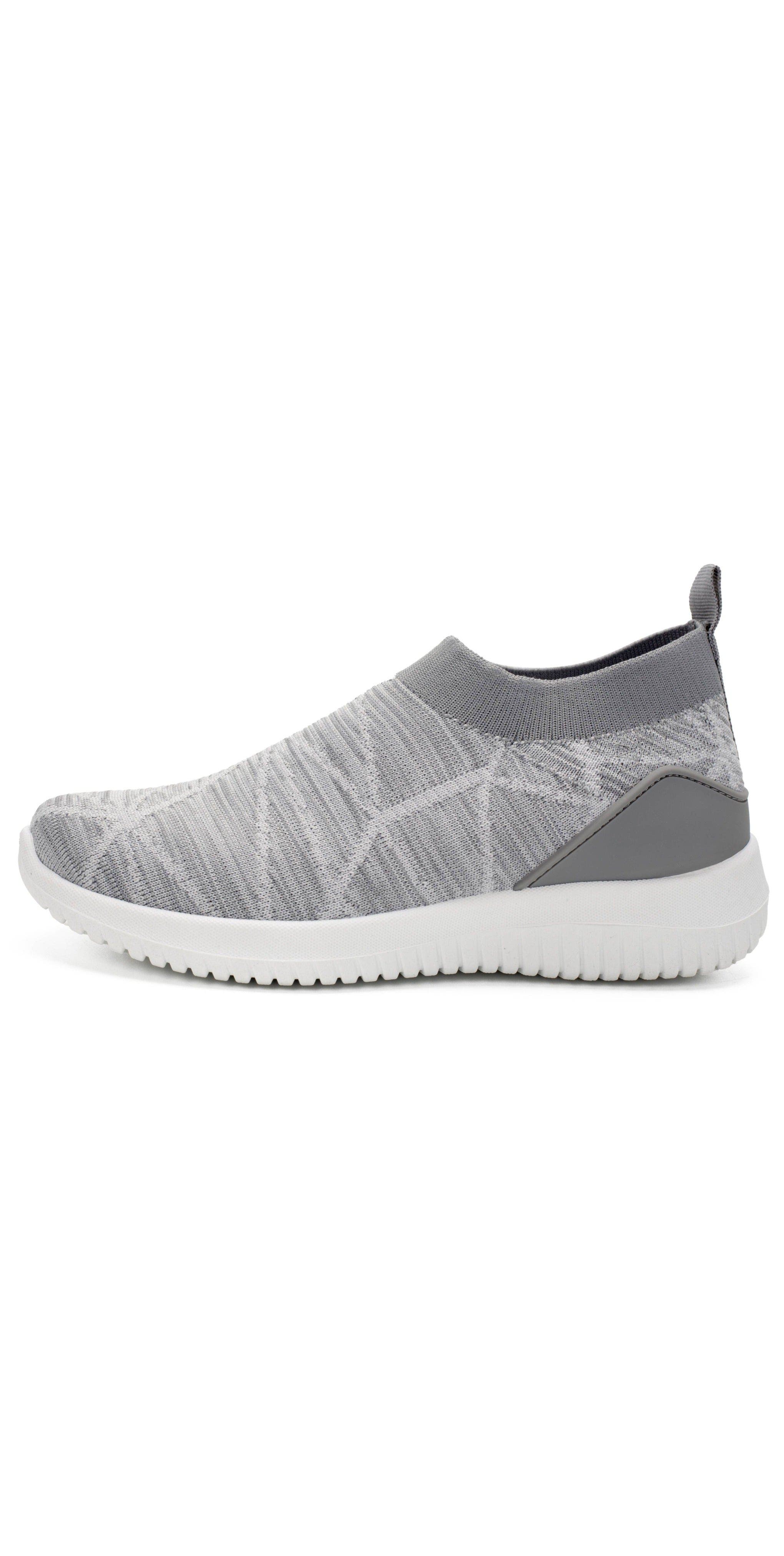Lightweight Slip-On Knit Sneakers with Breathable Mesh Upper, Alternate, color, Light Gray