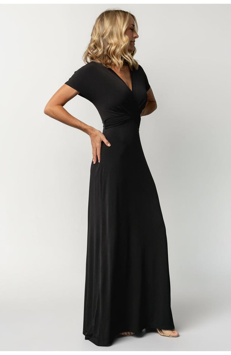 Baltic Børn Annaeli Cross Front Maxi Dress, Alternate, color, Black