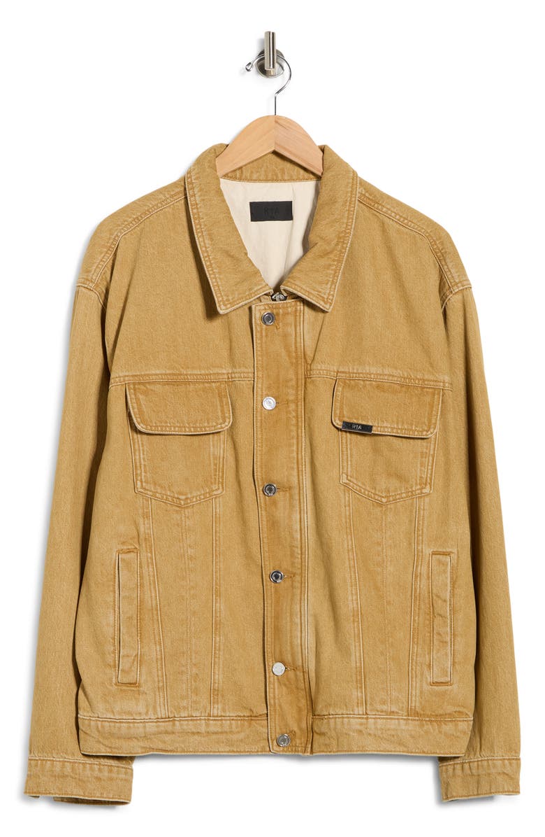 RtA Danny Denim Trucker Jacket, Alternate, color, Vintage Khaki