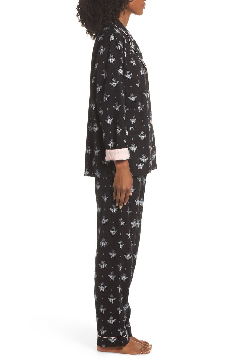 PJ Salvage Print Flannel Pajamas, Alternate, color,