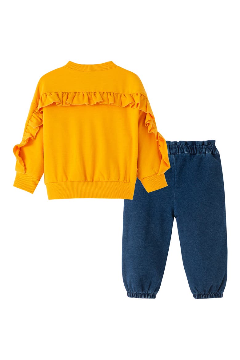 Habitual Ruffle Sweatshirt & Pants Set, Alternate, color, YELLOW