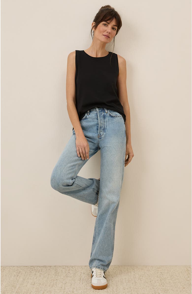 Pact Organic Cotton Softspun High Neck Tank, Alternate, color, Black