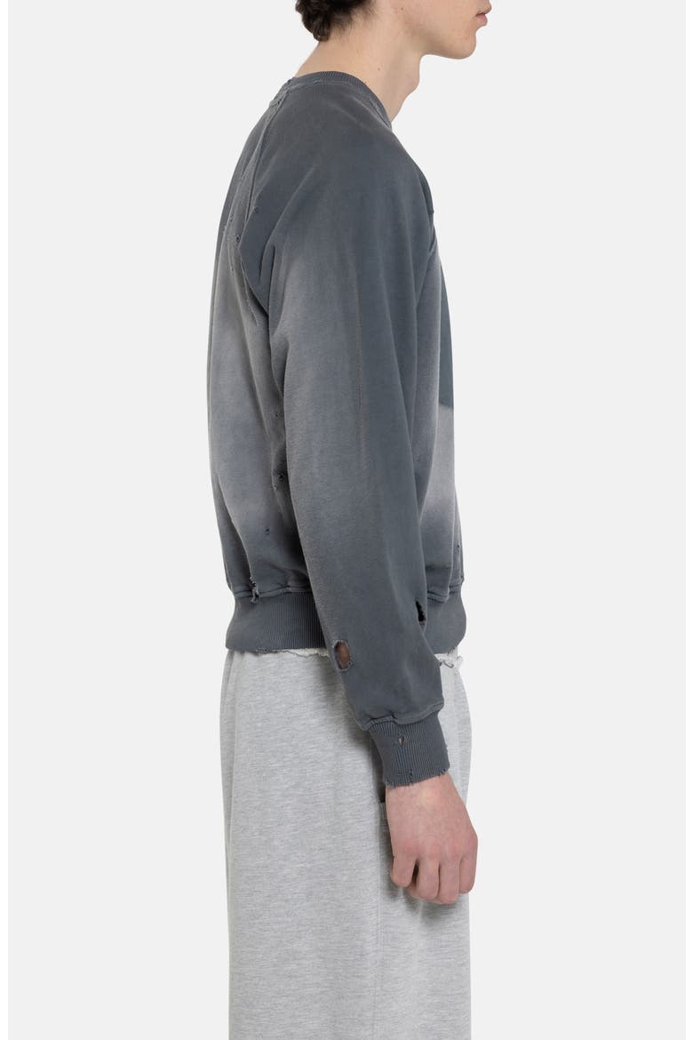 Grey Star Distressed Sweatshirt, Alternate, color, GREY
