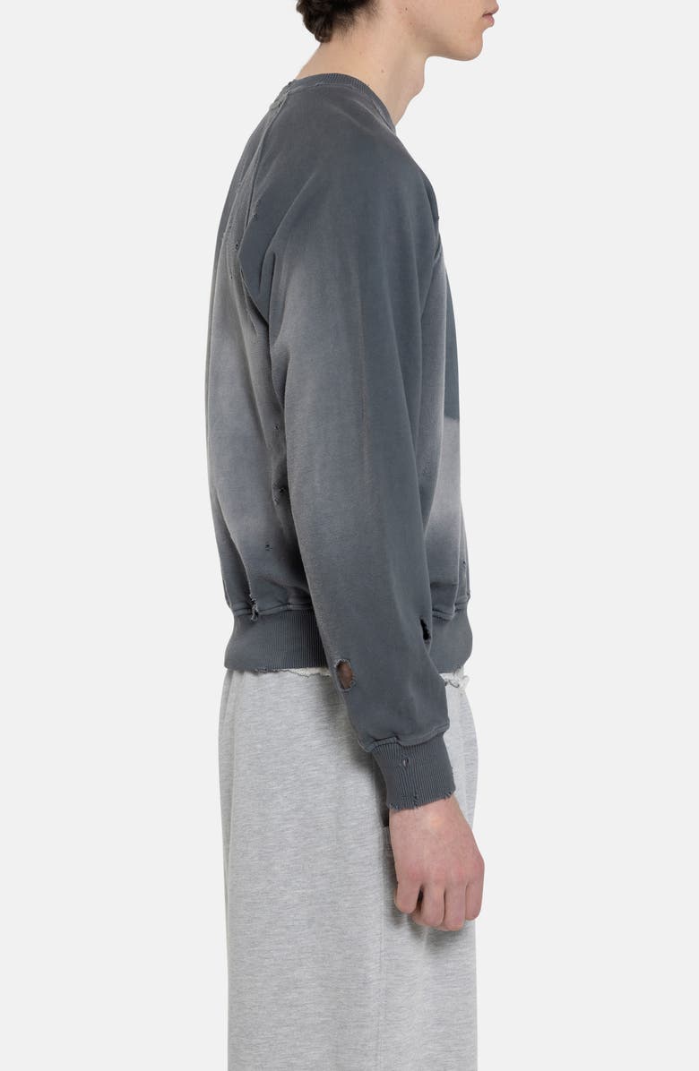 JADED LONDON Grey Star Distressed Sweatshirt, Alternate, color, Grey
