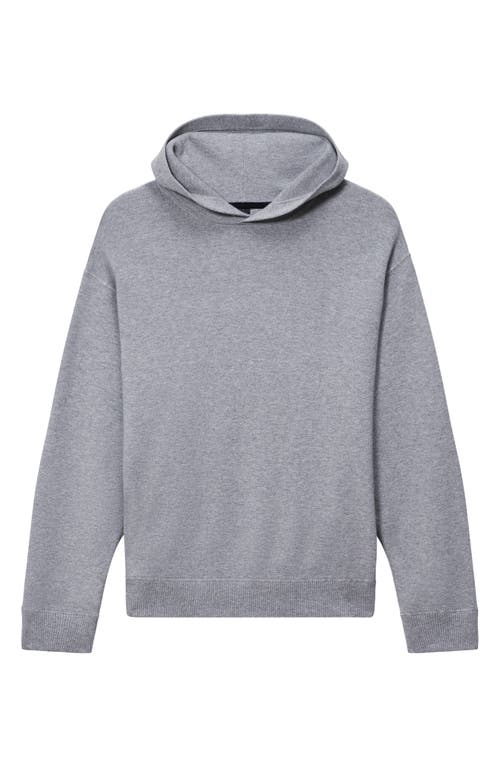 Theory Oversize Pullover Hoodie In Melange Grey