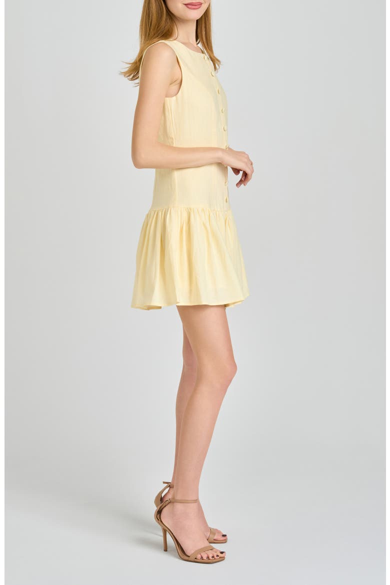 Martini Linen Blend Minidress, Alternate, color, YELLOW