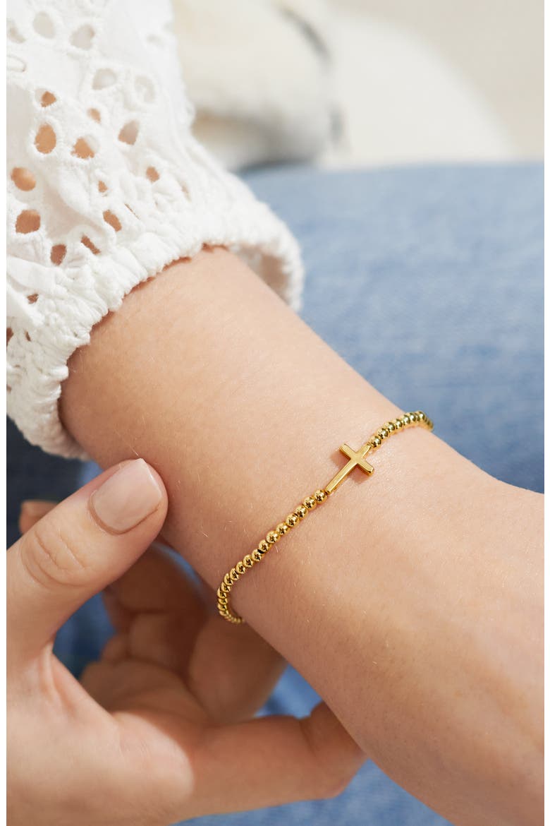 A Little 'Faith' Bracelet in Gold-Tone Plating, Alternate, color, Metallic Gold