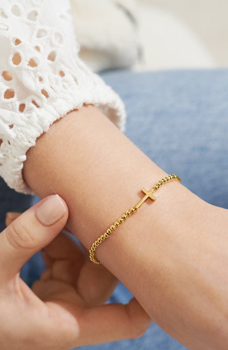 A Littles & Co A Little 'Faith' Bracelet in Gold-Tone Plating, Alternate, color, Metallic Gold