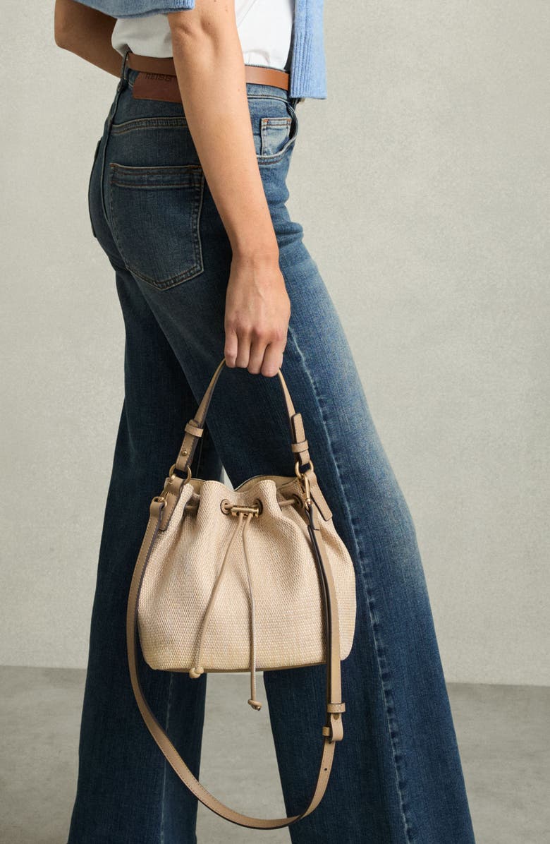 Reiss Evie Canvas Bucket Bag, Alternate, color,