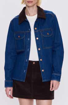 Pistola Corduroy Collar Denim Jacket