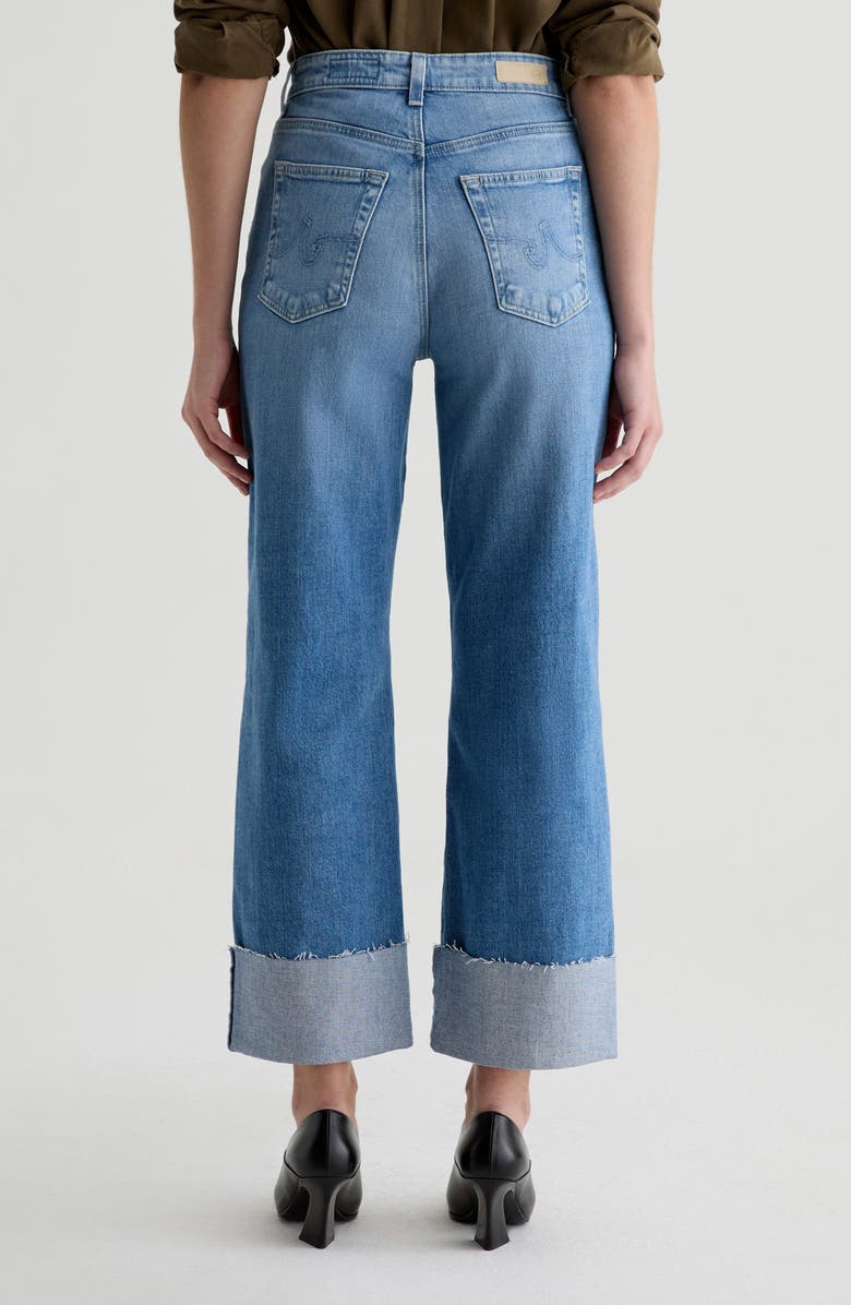 AG Kora Cuffed Raw Hem High Waist Ankle Wide Leg Jeans, Alternate, color, Sincerely