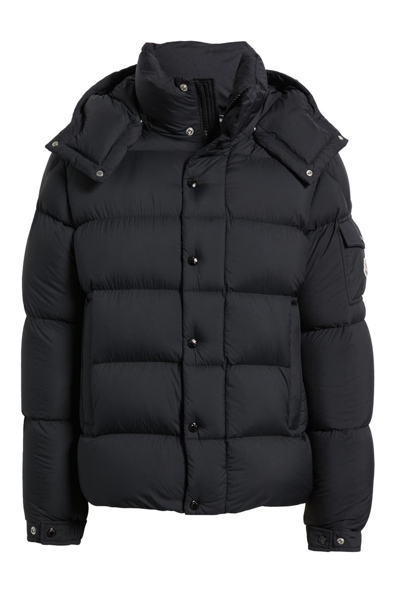 Maya 70 Hooded Quilted Down Jacket, Alternate, color, BLACK