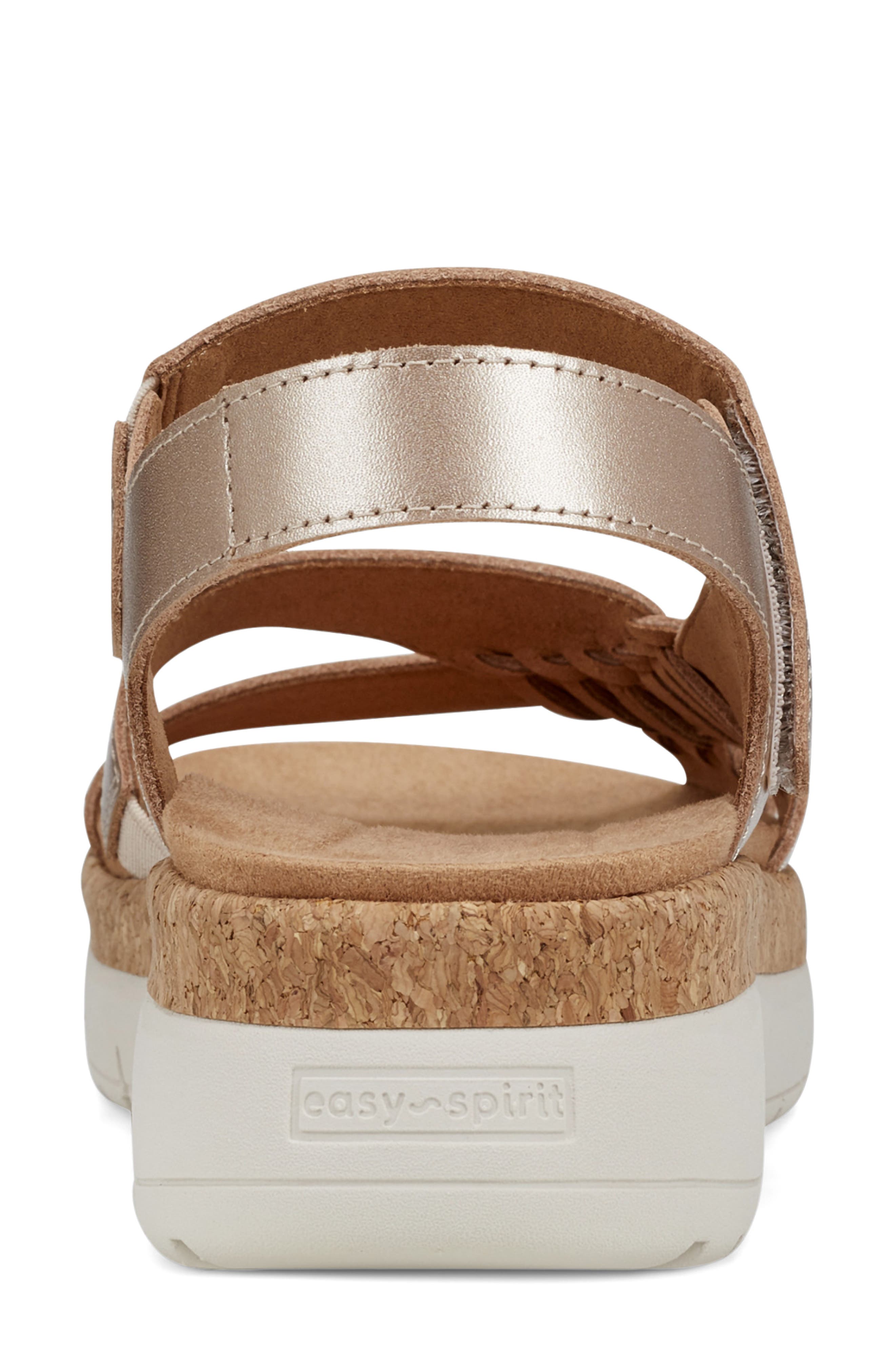 Easy Spirit Ilena Platform Wedge Sandal, Alternate, color, Gold