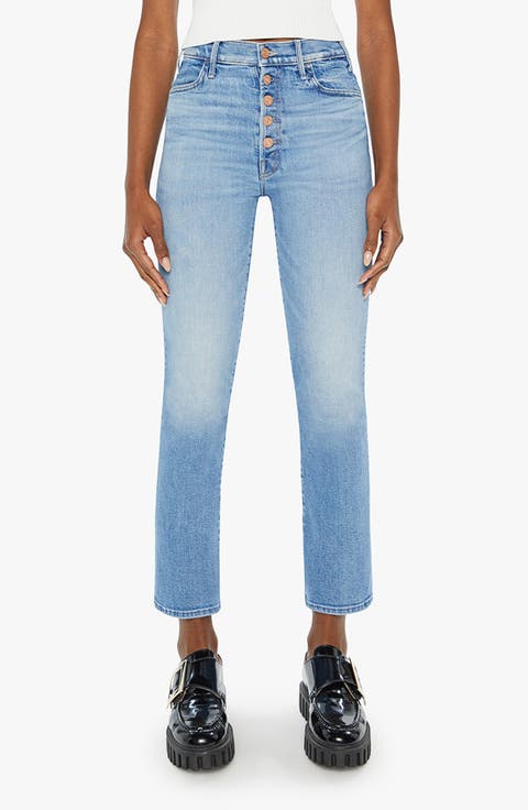 The Pixie Hustler High Waist Ankle Straight Leg Jeans (Tarot Time)