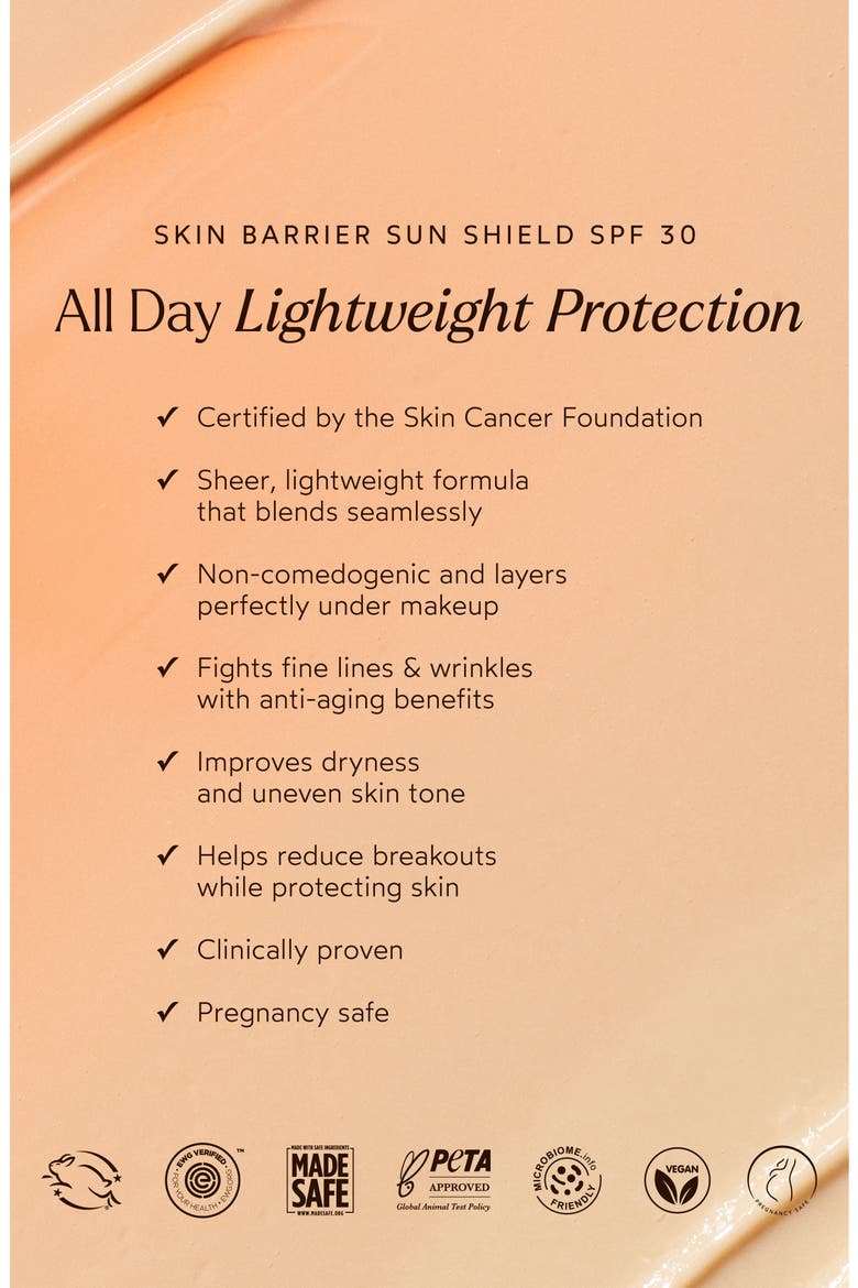 Skin Barrier Sun Shield SPF 30, Alternate, color, NO COLOR