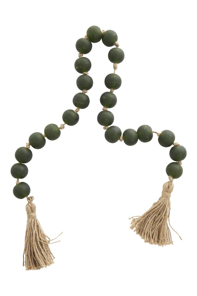 Bohemian Glass Beaded Tassel Garland, Alternate, color, GREEN
