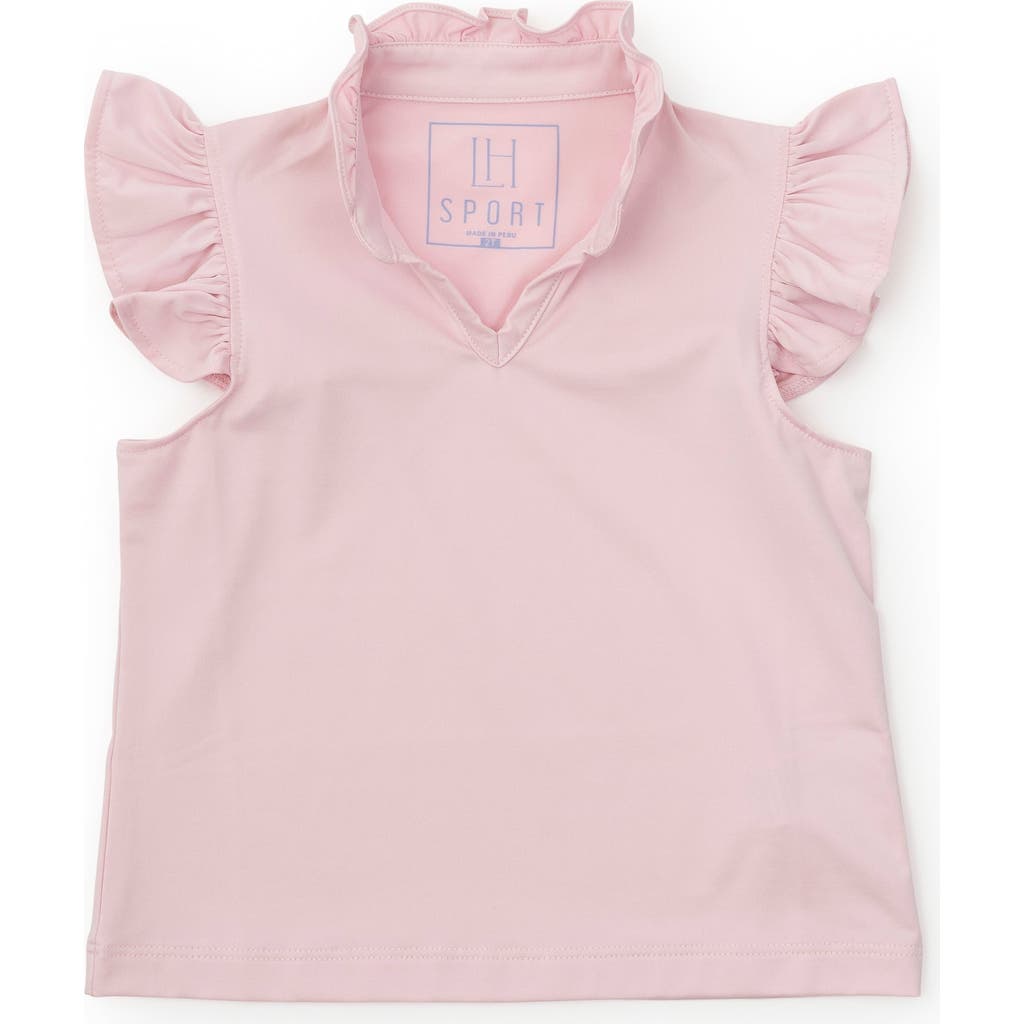 LILA AND HAYES LILA AND HAYES ELLIE GIRLS' SLEEVELESS RUFFLED TOP BY LH SPORT