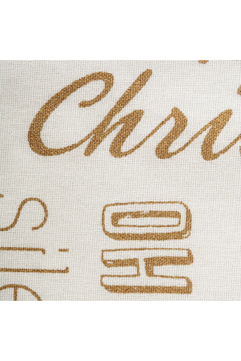 Gold Christmas Collage Table Runner, Alternate, color, Gold
