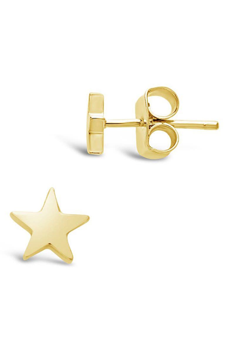 Sterling Forever Star Stud Earrings, Main, color, Gold