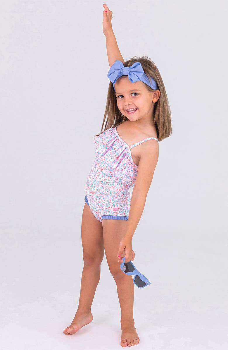 RuffleButts Kids' Sparkle Shimmer One-Piece Swimsuit, Alternate, color,