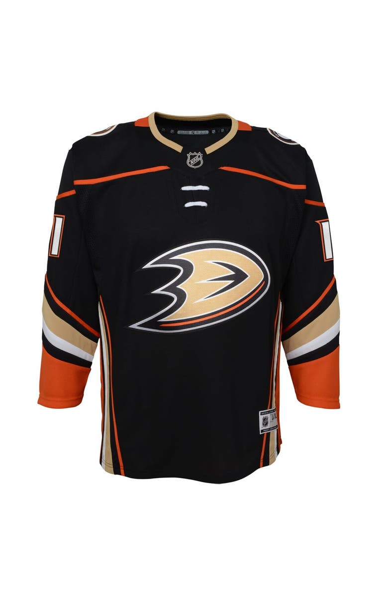 Outerstuff Youth Trevor Zegras Black Anaheim Ducks Home Premier Player Jersey, Alternate, color, 