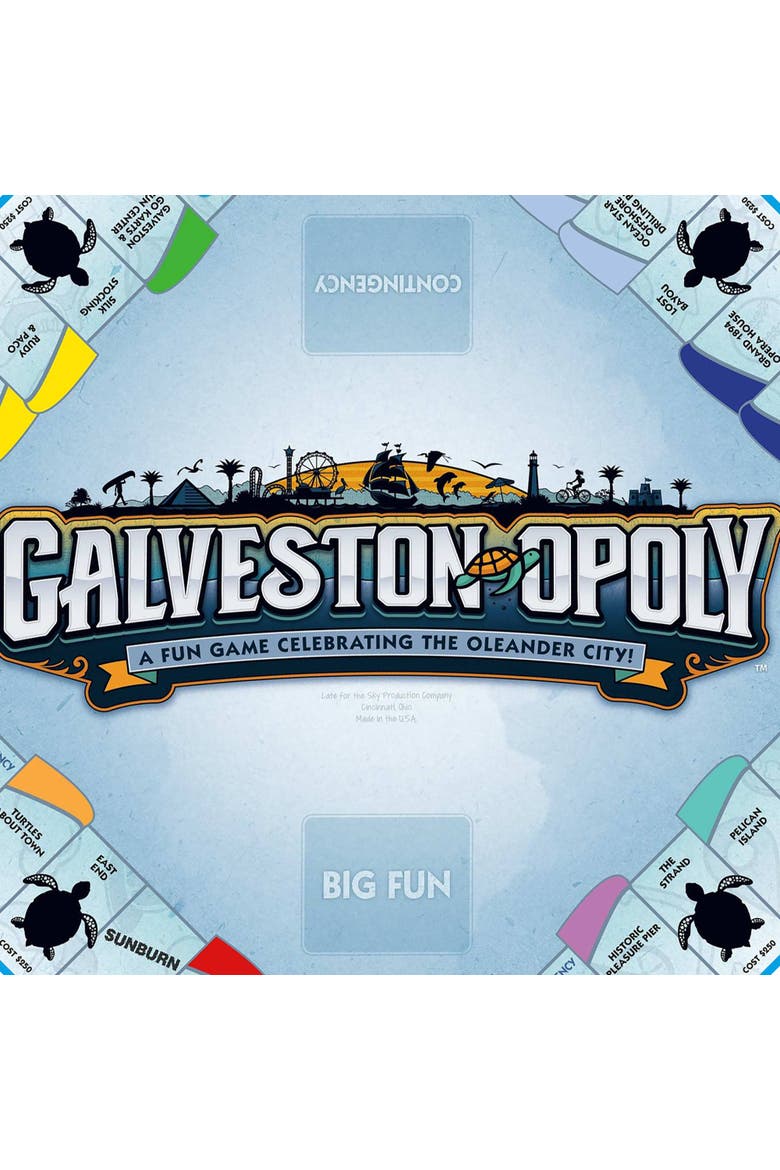 Galveston Opoly Board Game, Alternate, color, Multicolored