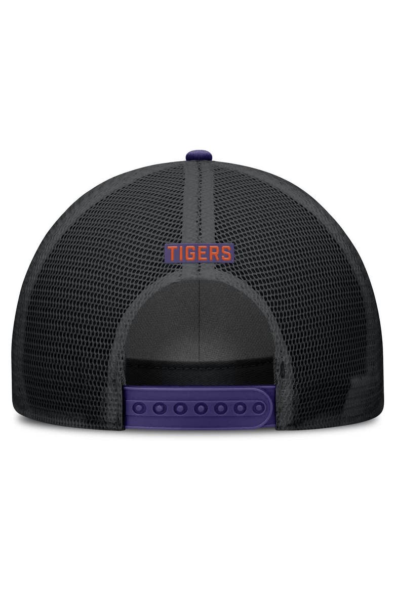 Men's Nike Purple Clemson Tigers Rise Primetime Trucker Adjustable Hat, Alternate, color, Purple