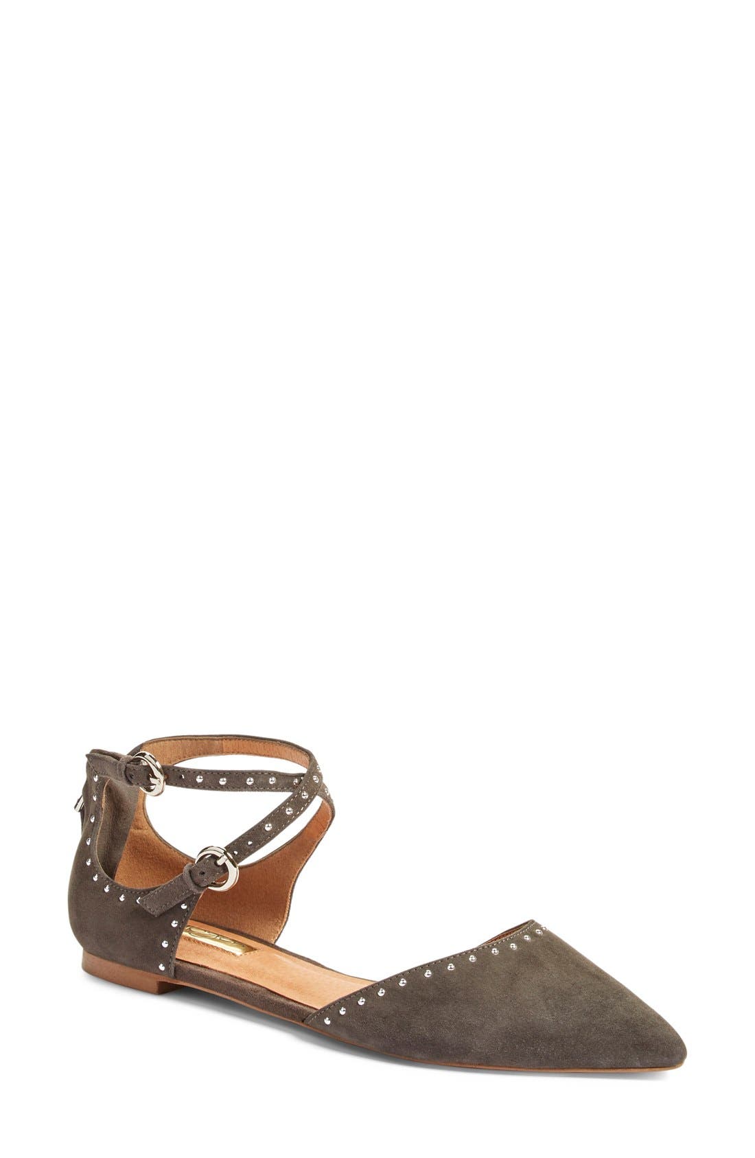 Halogen<sup>®</sup> 'Bristal' Ankle Strap Pointy Toe Flat, Main, color, 