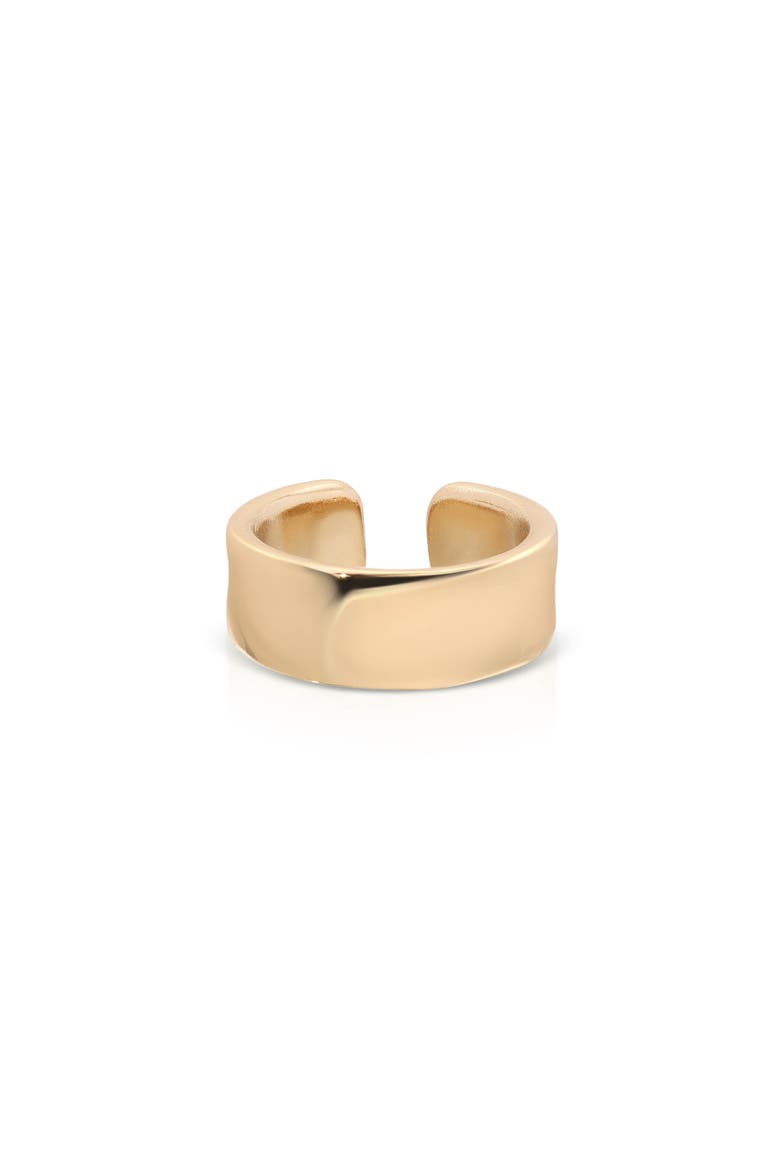Hammered Ear Cuff, Main, color, GOLD