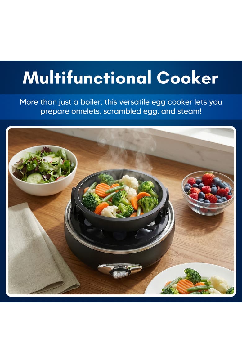 EGC555 Automatic Easy Egg Cooker, 7 Eggs, Alternate, color, Black