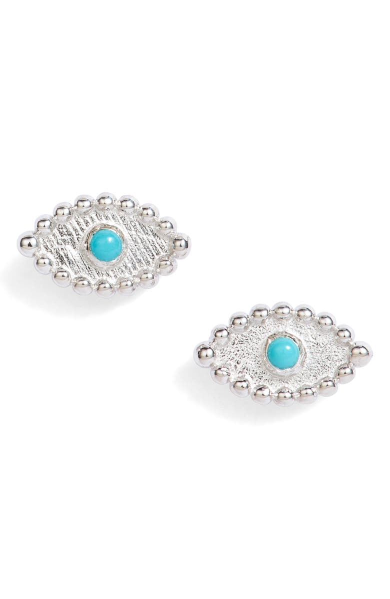 Anzie Dew Drop Evil Eye Earrings, Main, color, 