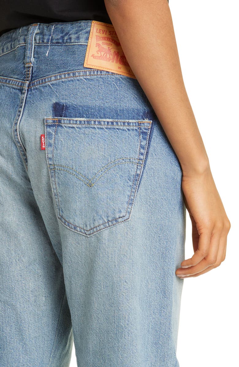 Junya Watanabe Cuff Rigid Wide Leg Jeans, Alternate, color, 