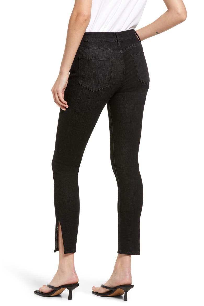 Le High Skinny Jeans, Alternate, color, CORVO SLIT