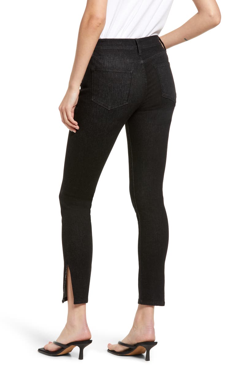FRAME Le High Skinny Jeans, Alternate, color, Corvo Slit