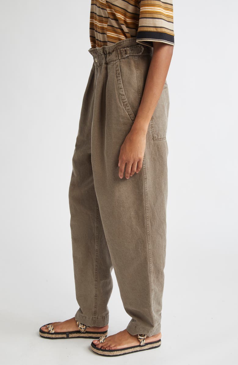 Isabel Marant Étoile Neriah Cotton & Linen Pants, Alternate, color, Dark Bronze