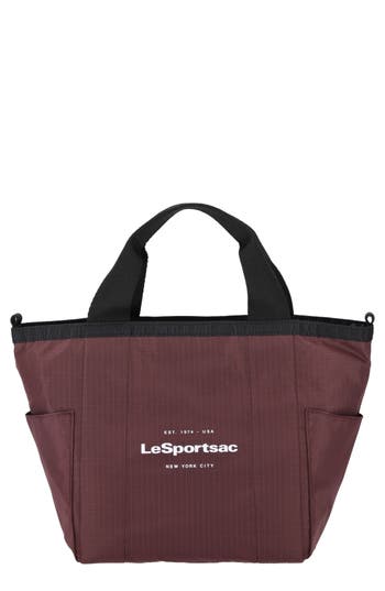 Lesportsac Small Reversible Pocket Tote Bag In Burgundy