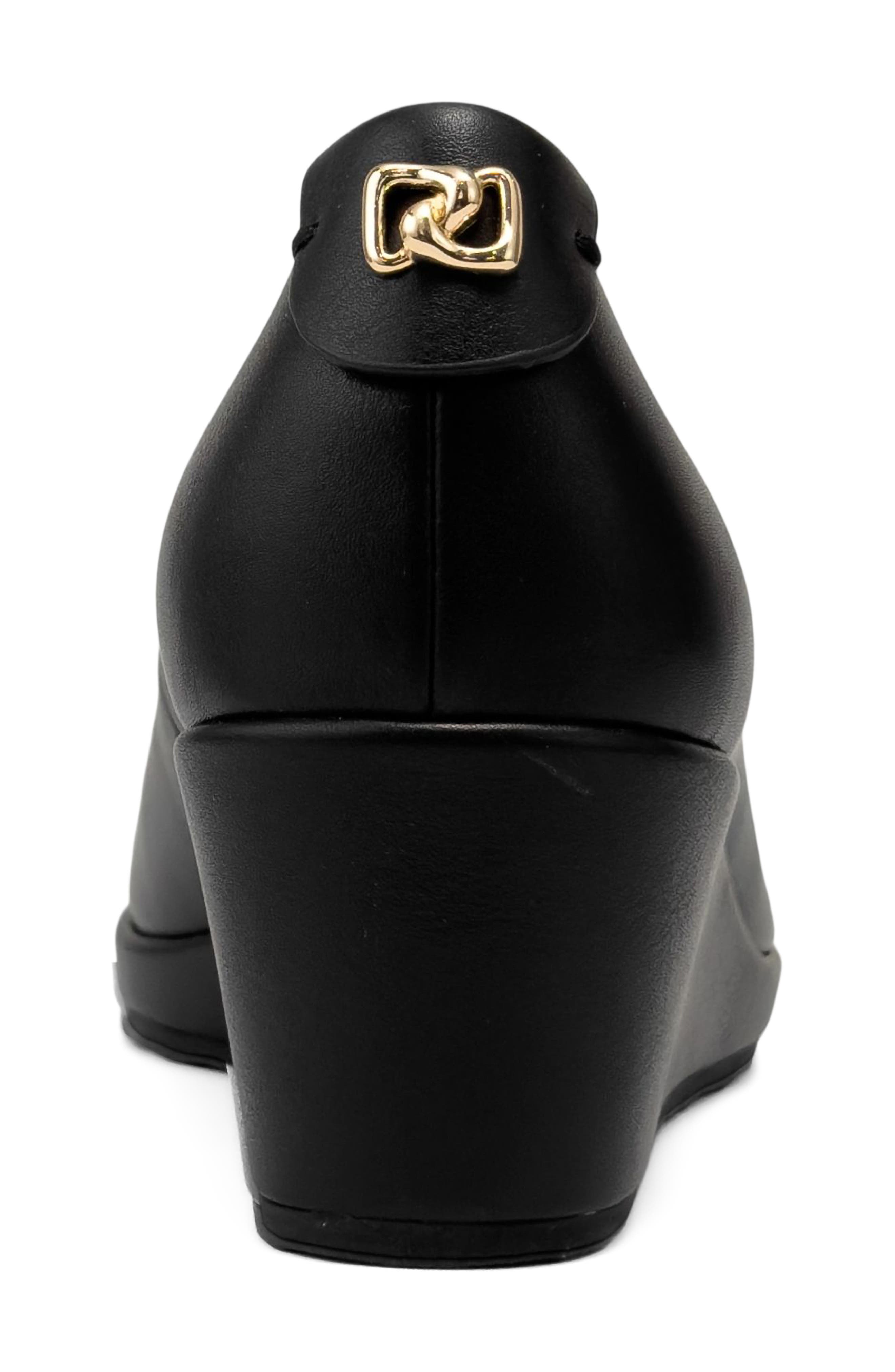 Aerosoles Roma Wedge Pump, Alternate, color, Black/ Black